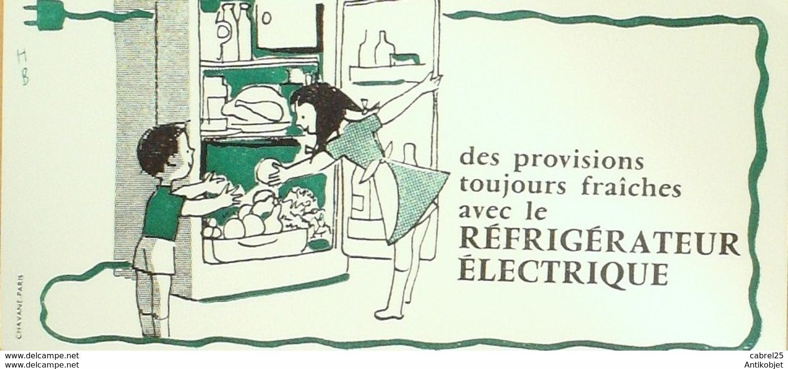 Buvard REFRIGERATEUR électrique - Elektrizität & Gas