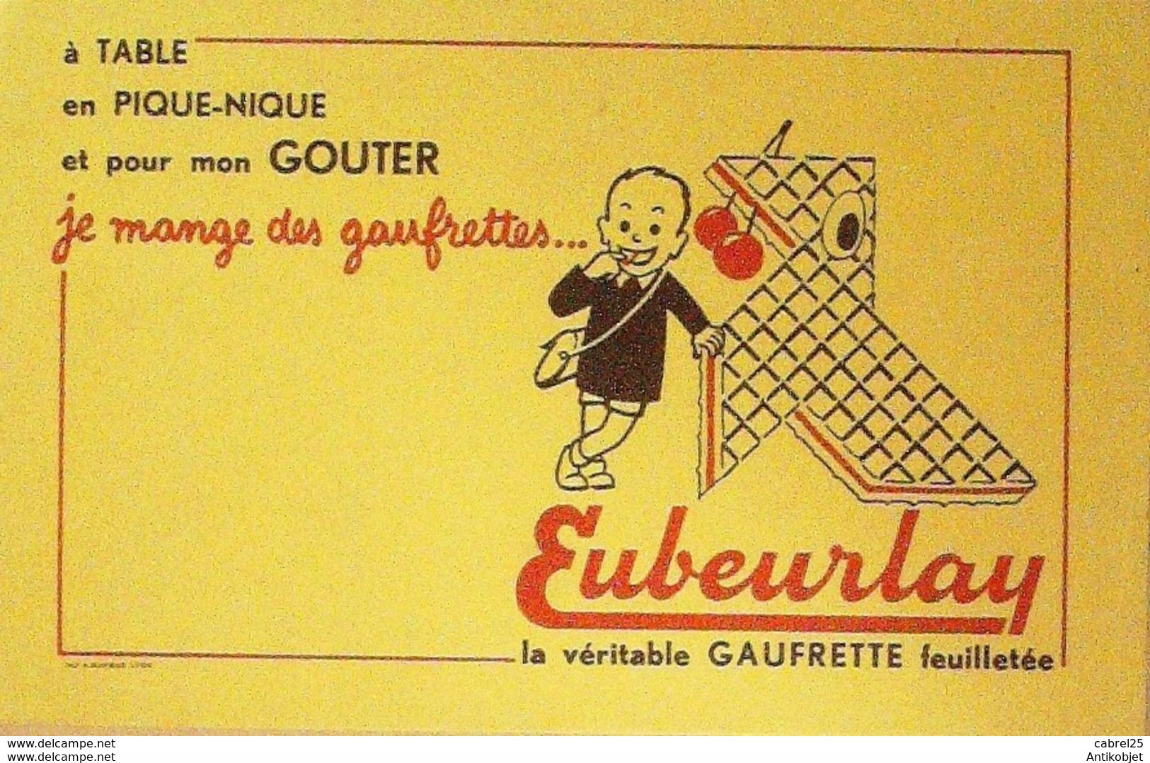 Buvard EUBEURLAY Gaufrette - Sucreries & Gâteaux