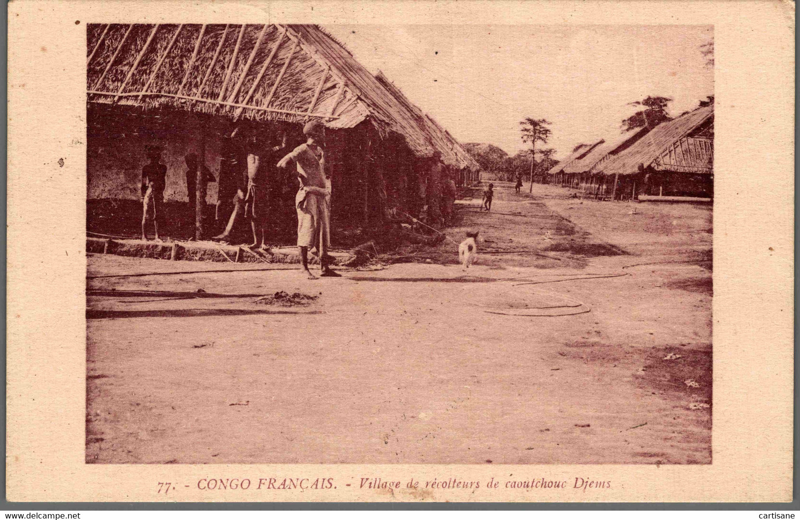 CONGO - Village De Récolteurs De Caoutchouc Djems - Congo Français