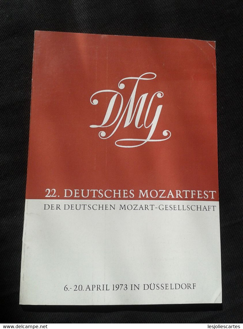 KARL BOHM CONDUCTOR DIRIGENT MOZARTFEST FESTIVAL 1973 DUSSELDORF PROGRAM PROGRAMME - Programmes