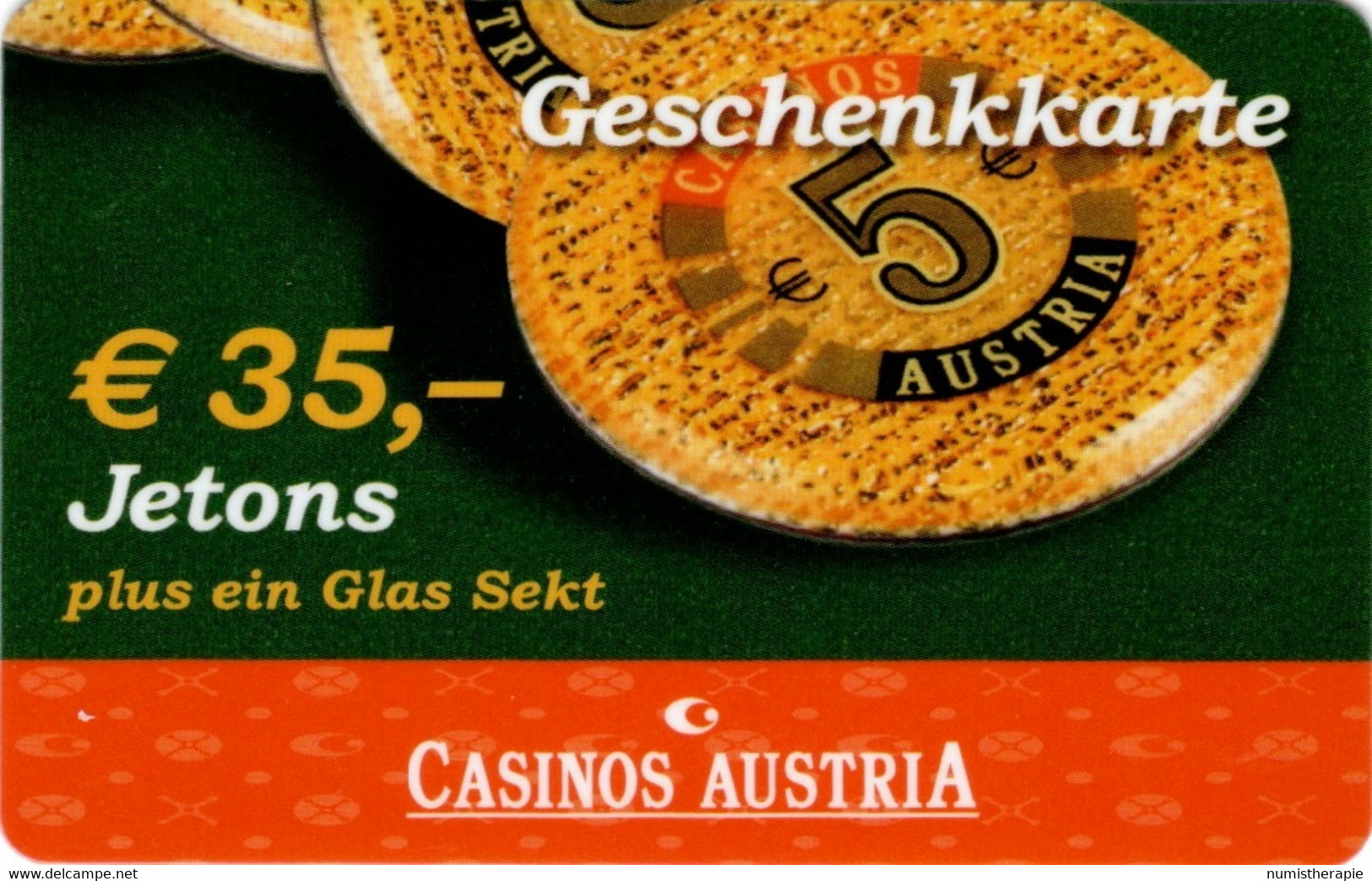 Casino S Austria €35,- Jetons : Geschenkkarte - Casinokaarten