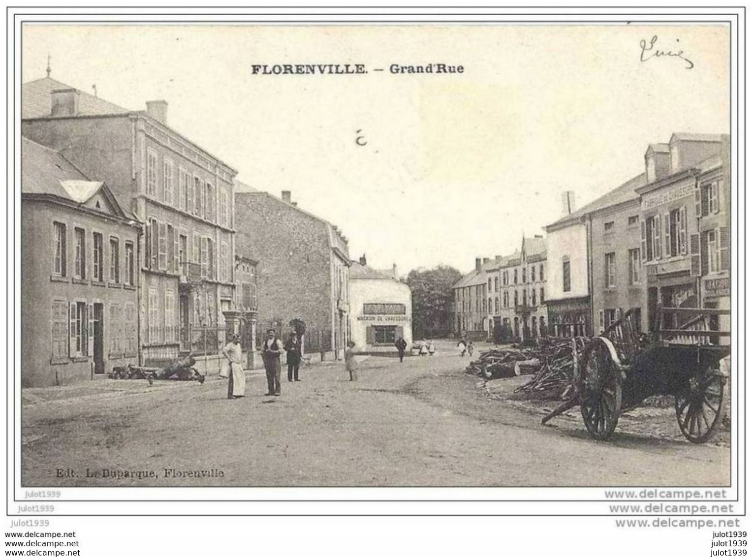 FLORENVILLE ..-- Grand Rue . 1907 Vers PARIS ( Mme HUBERT ) . Vverso . - Florenville