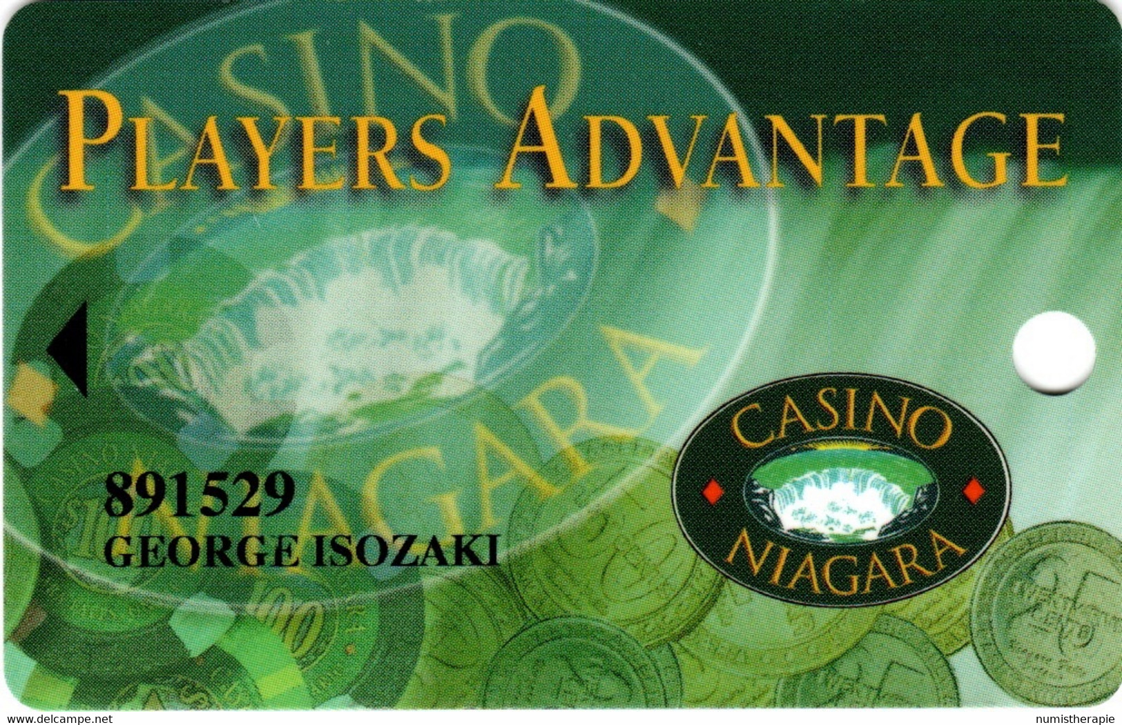 Casino Niagara : Players Advantage : N° Tél 1-888-WIN-FALL - Cartes De Casino