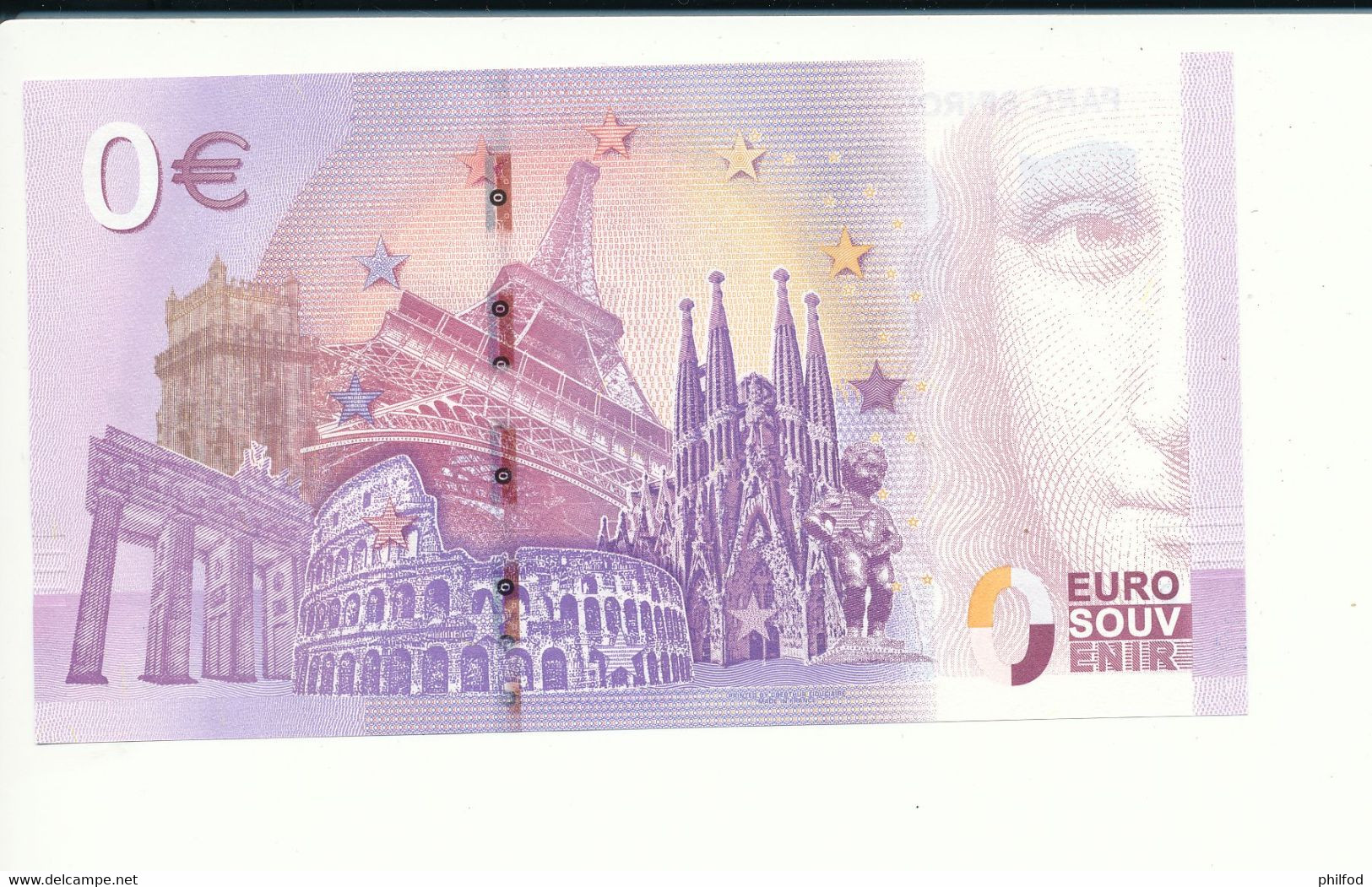 Billet Touristique 0 Euro - PARC SPIROU - 2020-2 - UEPR- N° 1362 - Autres & Non Classés