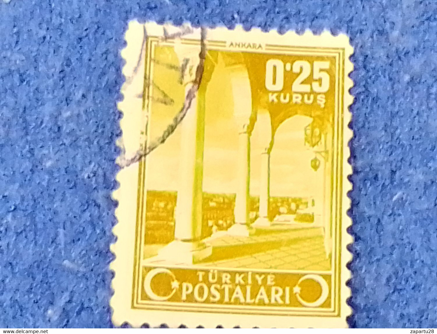 TÜRKİYE.-1940-50-  İNSCRİPTİON : TÜRKİYE POSTALARI- TWO CRESCENTS  AND STARDAMGALI - Gebraucht