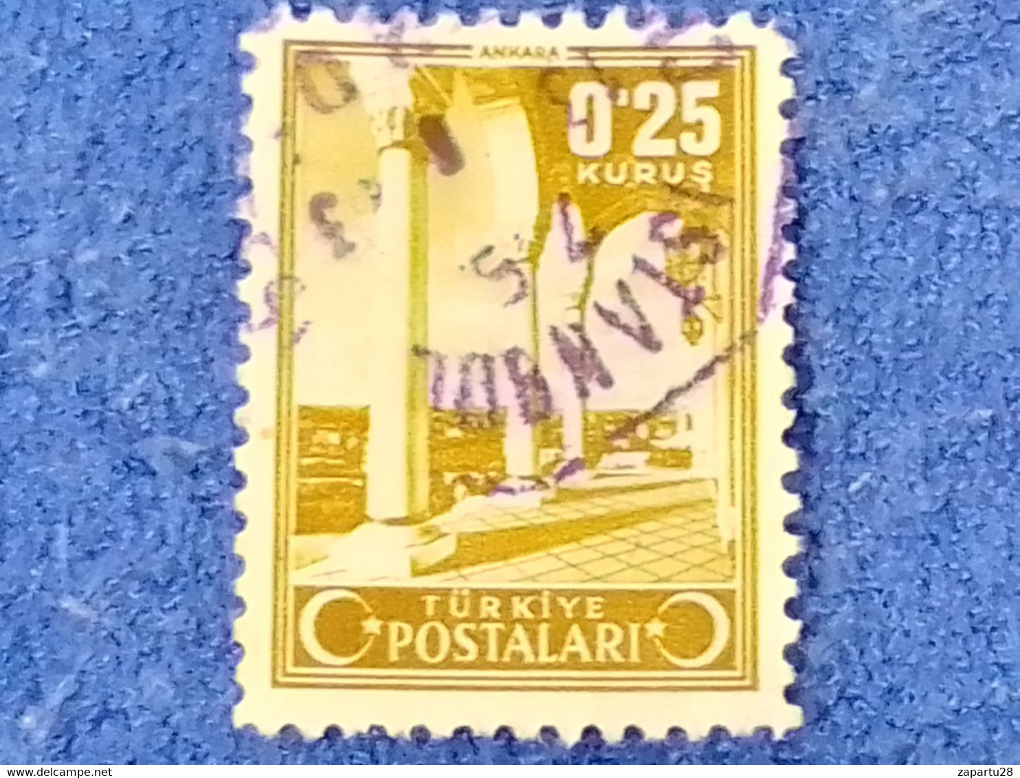 TÜRKİYE.-1940-50-  İNSCRİPTİON : TÜRKİYE POSTALARI- TWO CRESCENTS  AND STARDAMGALI - Used Stamps