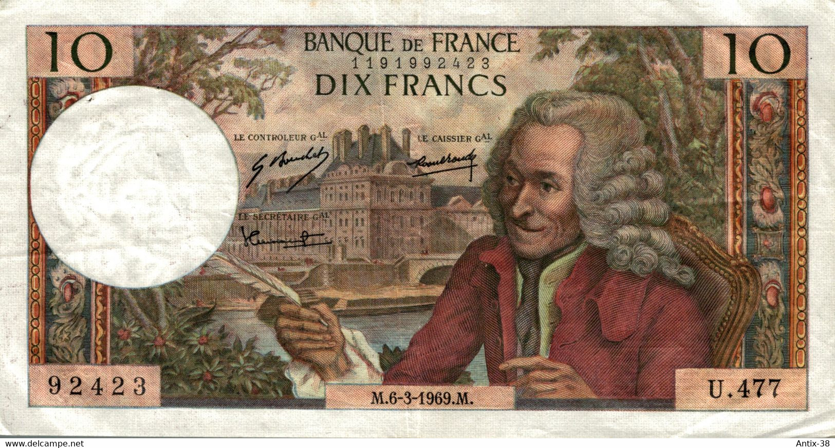M13 - France - Lot De 3 Billets - 10 Francs - VOLTAIRE - De 1969 à 1973 - 10 F 1963-1973 ''Voltaire''