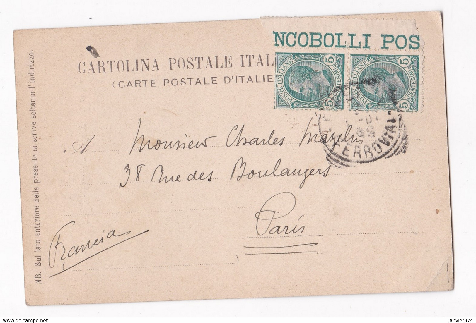 Carte Postale 1908 Firenze – Gall. Uffizi – Velasquez, Suo Ritratto Pour Paris - Firenze (Florence)