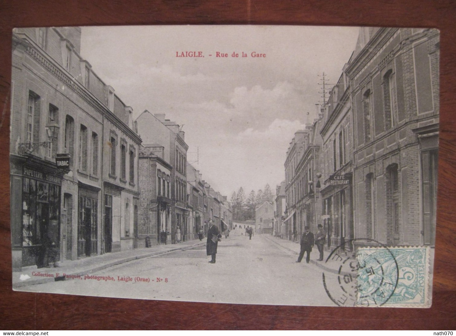 1905 Cpa Rue De La Gare LAigle Damville Cover - L'Aigle