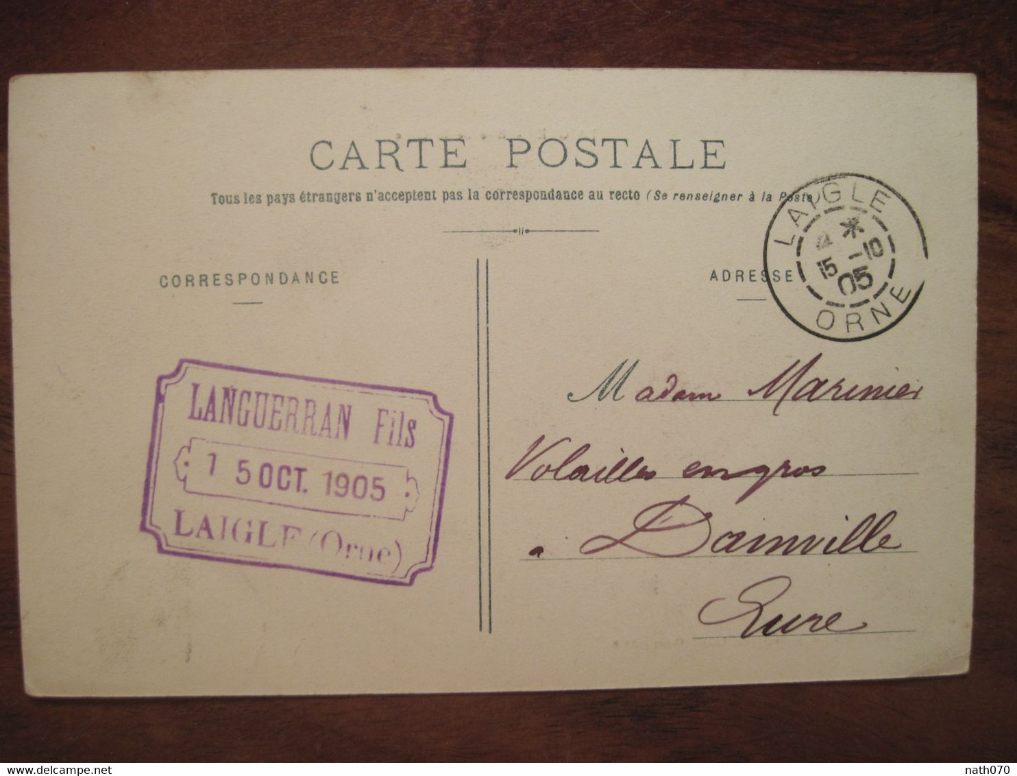 1905 Cpa Rue De La Gare LAigle Damville Cover - L'Aigle