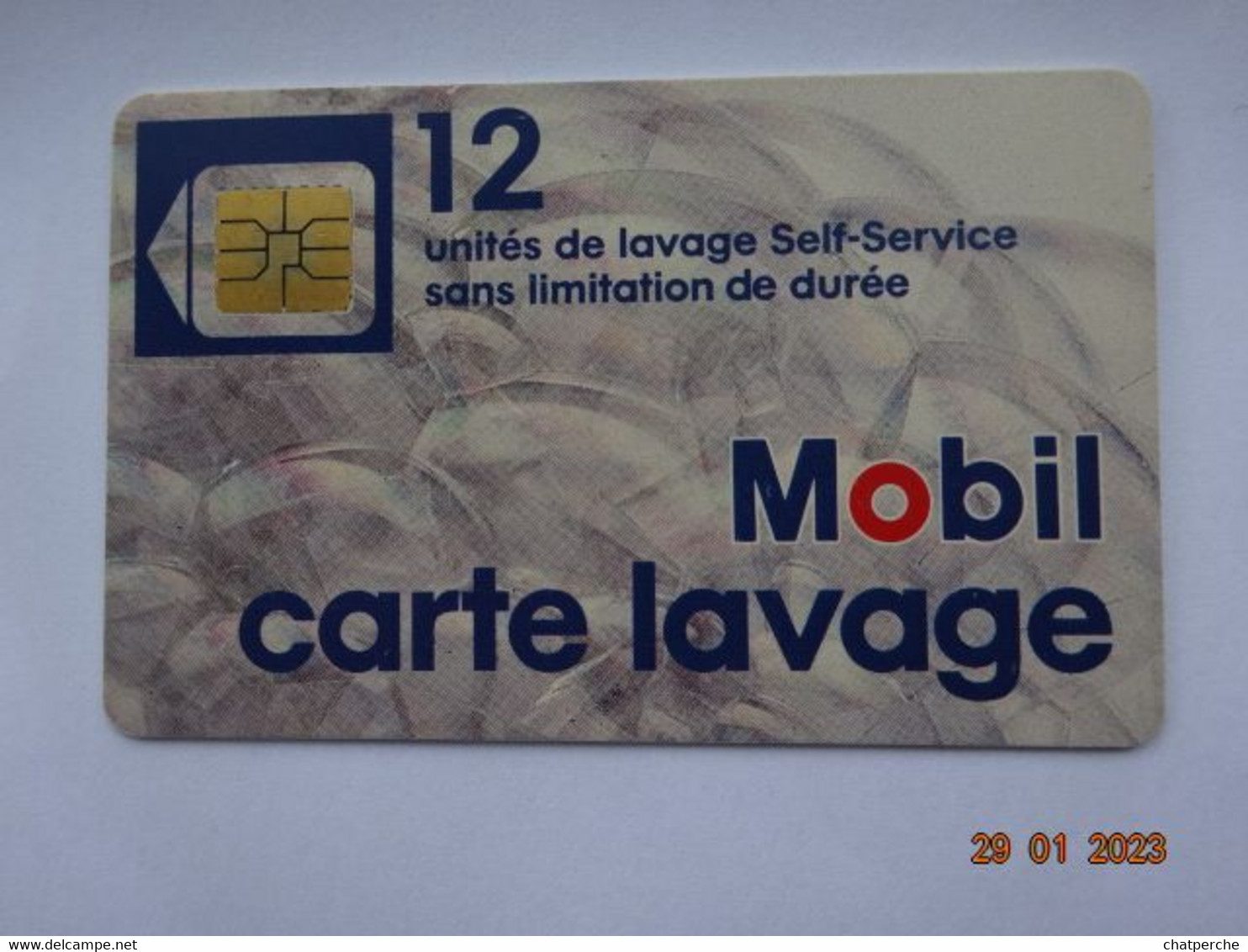 CARTE  A PUCE CHIP CARD CARTE LAVAGE AUTO MOBIL  12 UNITES - Colada De Coche