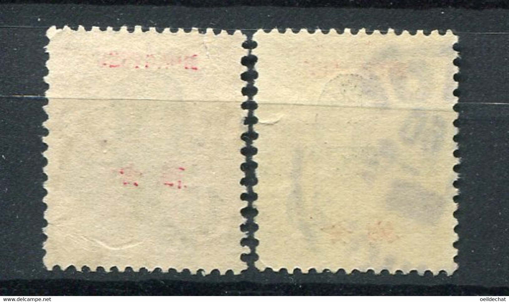 24700 MONG-TZEU N°56/7° Timbres D'Indochine De 1919 Surchargés    1919  B/TB - Oblitérés