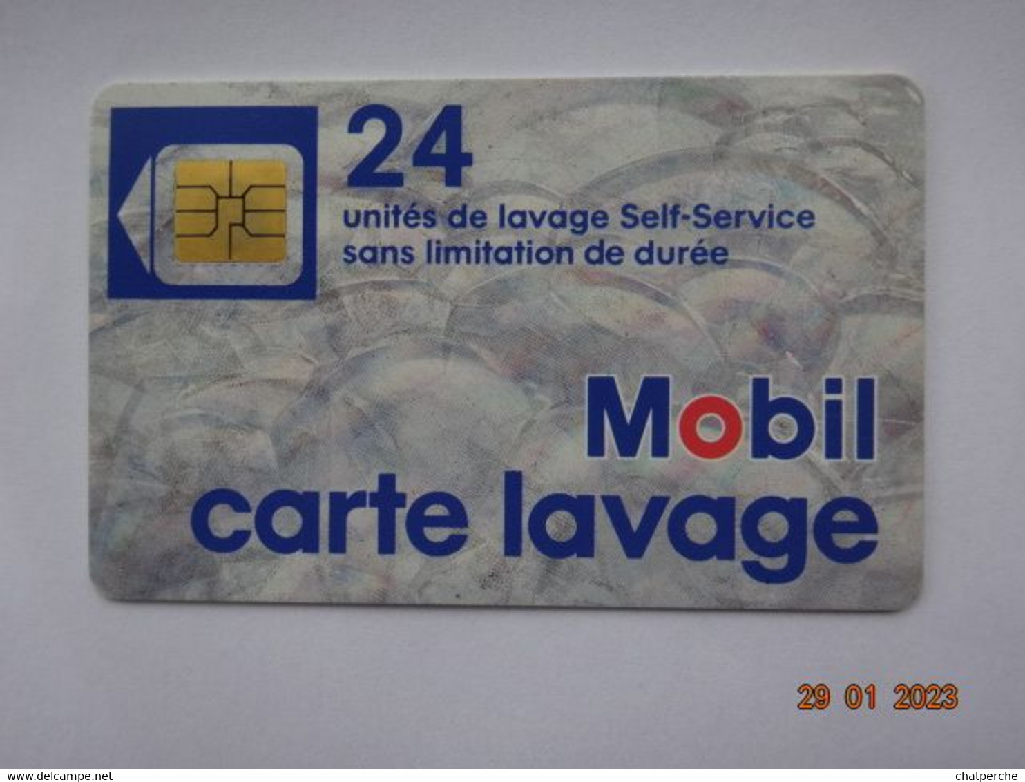 CARTE  A PUCE CHIP CARD CARTE LAVAGE AUTO MOBIL  24 UNITES - Lavage Auto