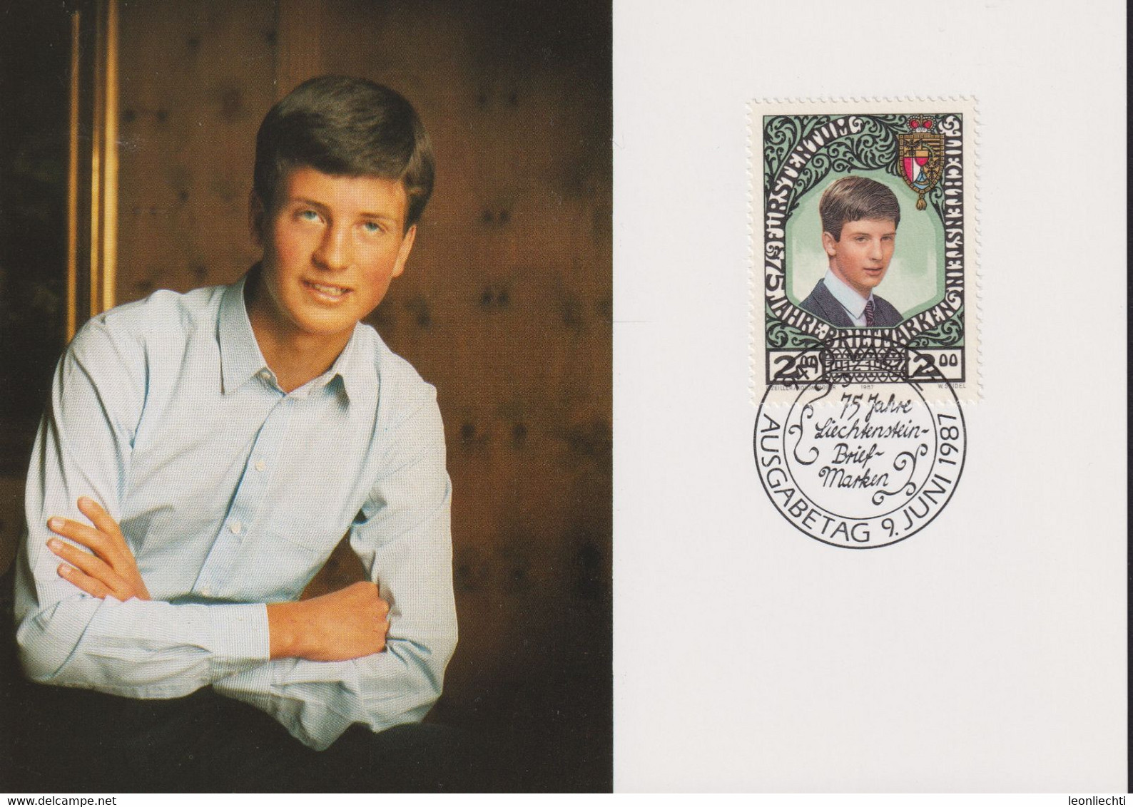 1987 Liechtenstein MC 74 Mi: LI 921°, Y&T: LI 862°, ZNr. LI 861°, 75 Jahre Liechtensteinische Briefmarken, Prinz Alois - Other & Unclassified