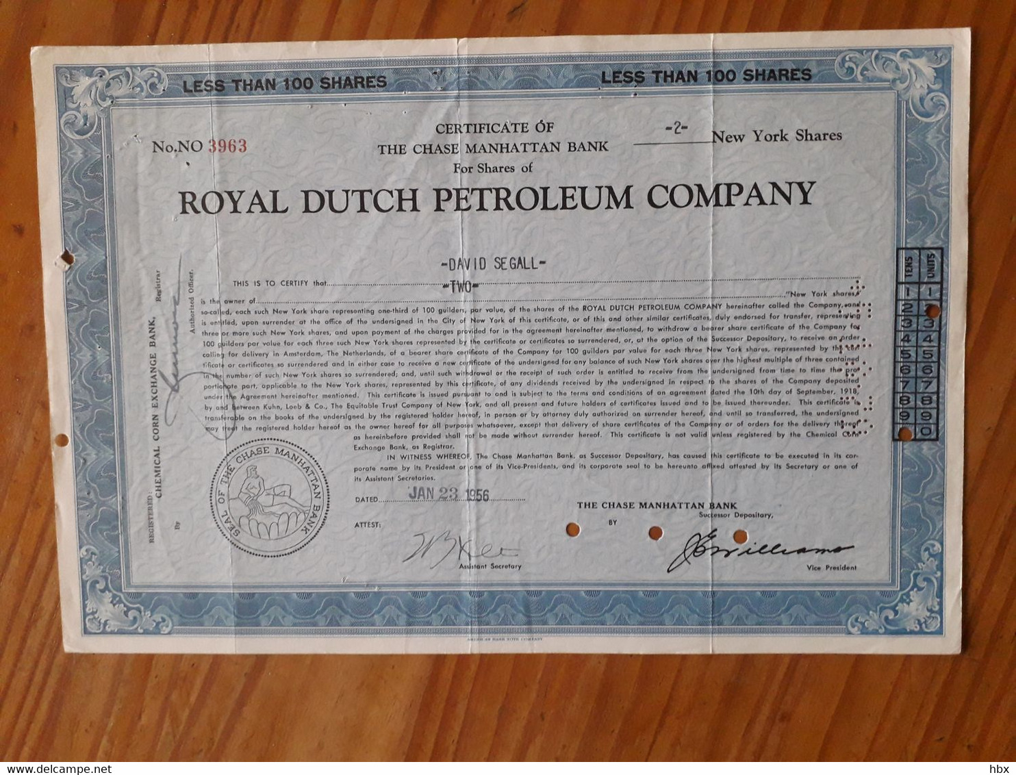 Royal Dutch (Shell) Petroleum Company - 1956 - Erdöl