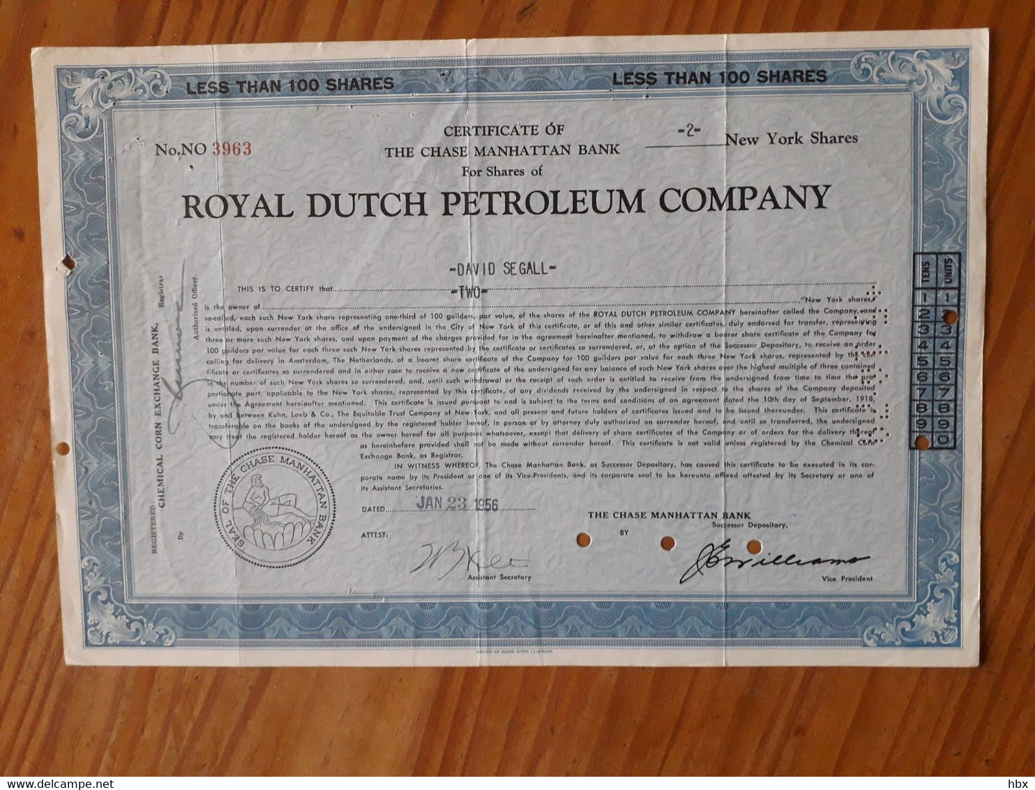 Royal Dutch (Shell) Petroleum Company - 1956 - Oil