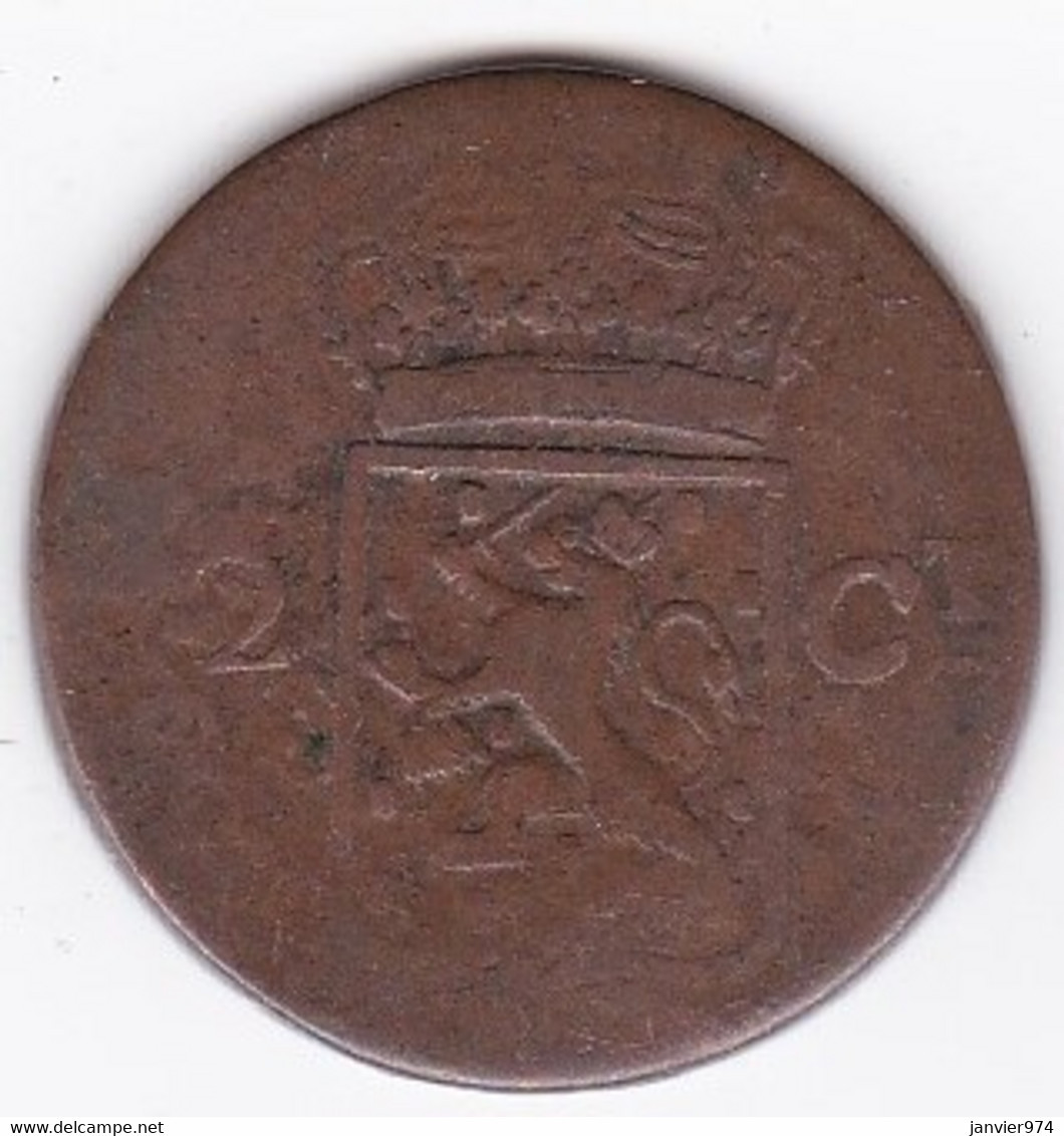 Indes Orientales Néerlandaises 2 Cents 1834 V  Sumatra, Willem I. KM# 291 - Indes Néerlandaises