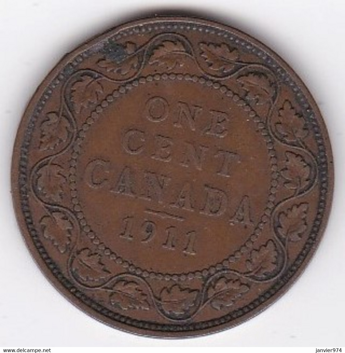 Canada . 1 Cent 1911 . George V . Cuivre - Canada