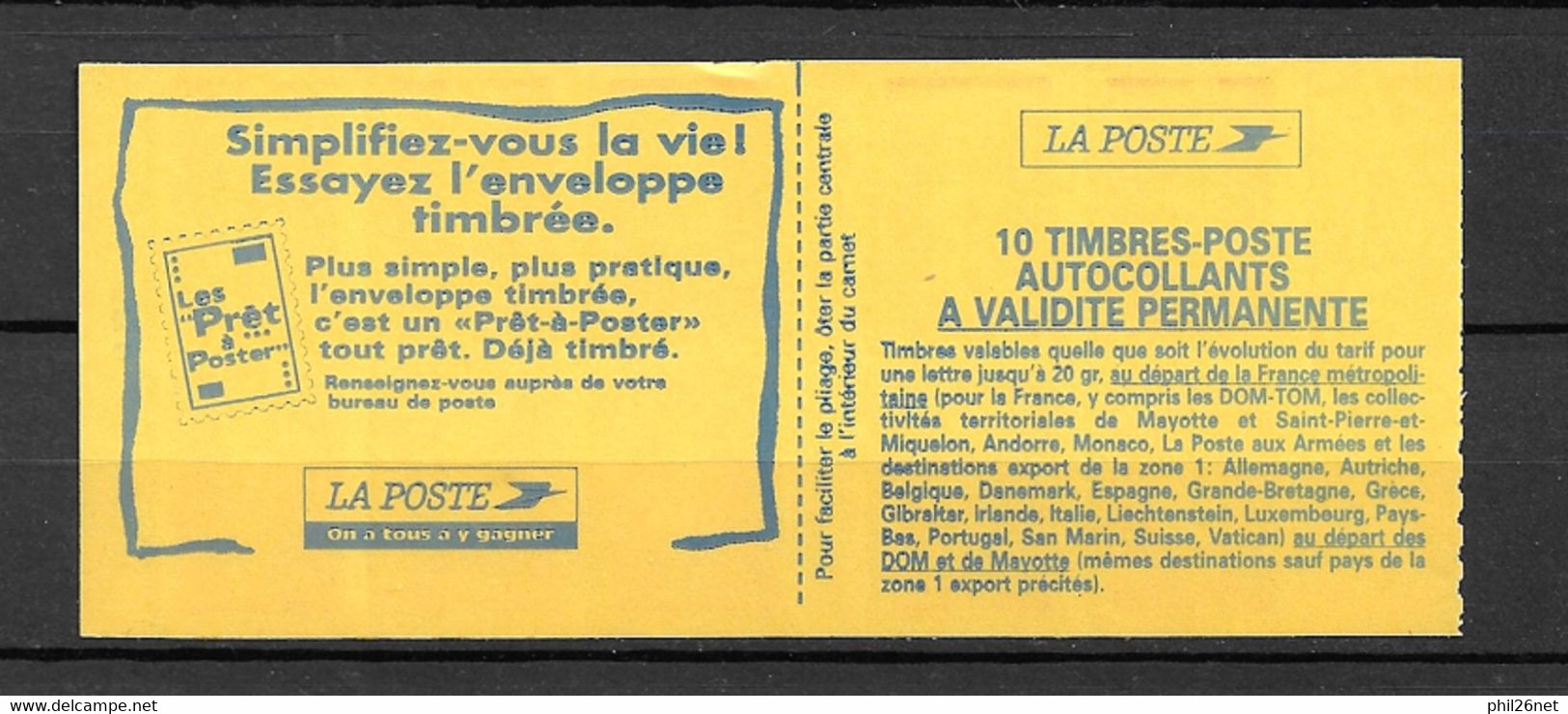 France Carnet N° 2874 C6  Validité Permanente Neufs * * TB Jamais Plié       B/TB  Voir Scans Soldé   ! ! ! - Markenheftchen