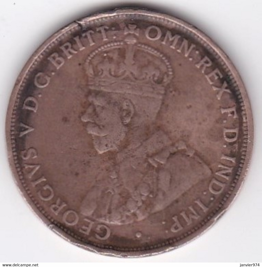 Australie 1 Penny 1912 H Heaton , George V, KM# 23 - Penny