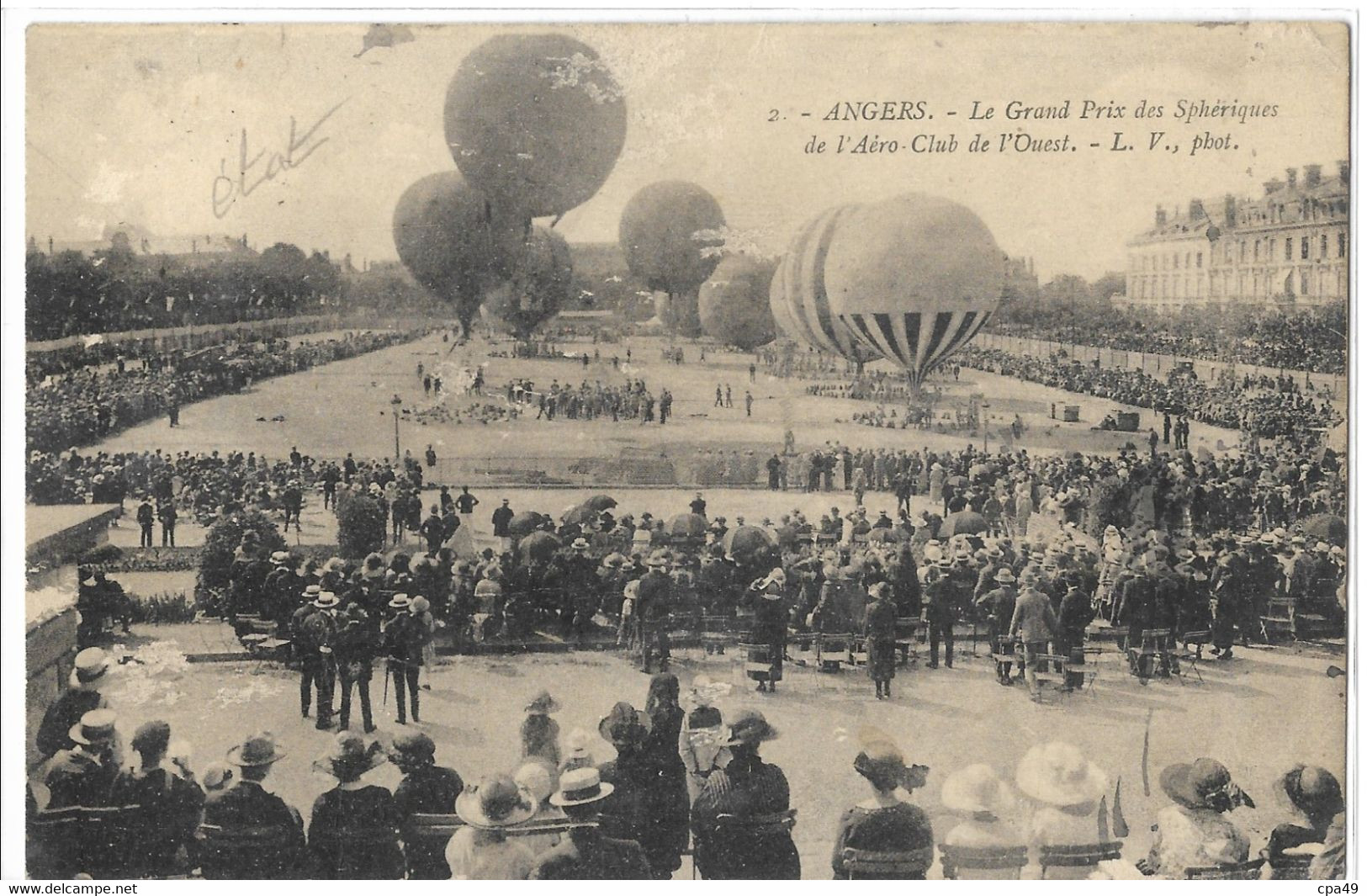 49   ANGERS   LE  GRAND  PRIX  DES  SPHERIQUES   DE  L' AERO - CLUB  DE  L' OUEST  (  Vendu  Dans  L' état ) - Angers