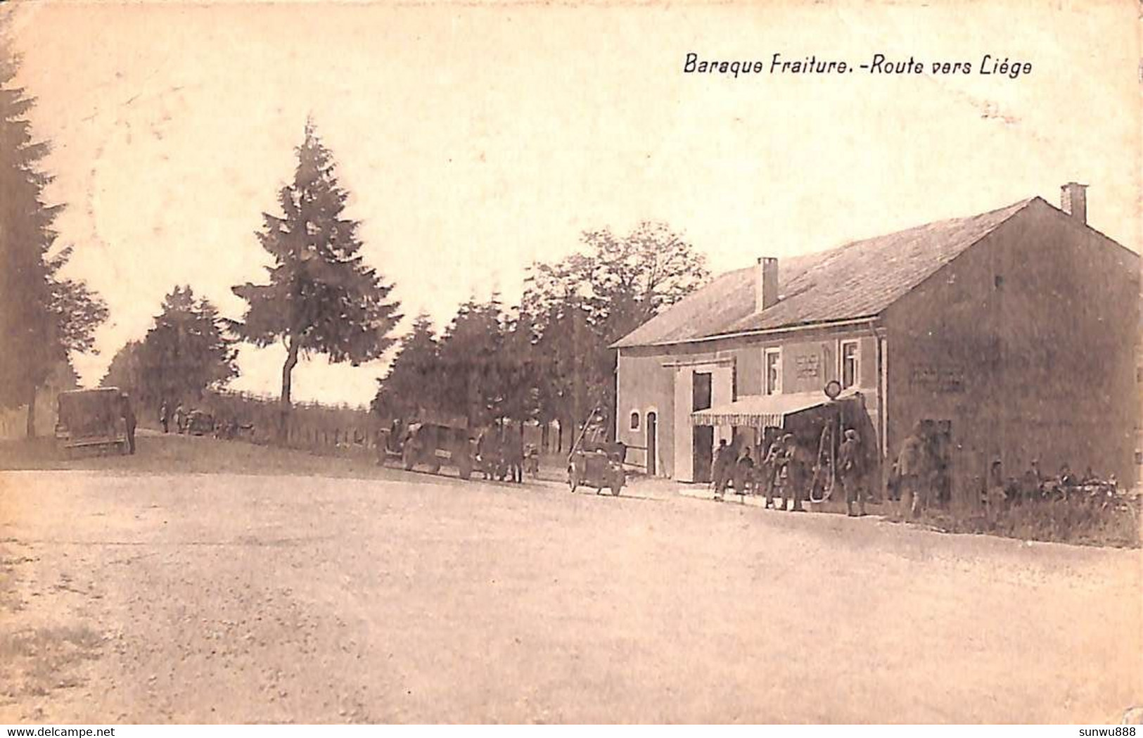 Baraque Fraiture - Route Vers Liège (animée Oldtimer Pompe à Essence Café Lehaire Laurent 1934 - Vielsalm