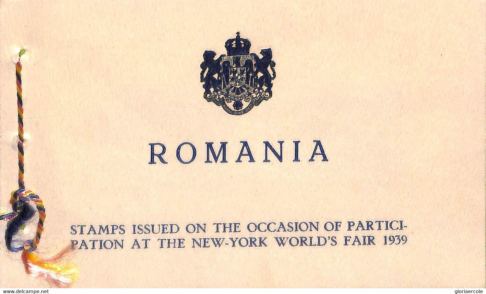 Ac6475 - ROMANIA - Postal History - Official STAMP BOOKLET  1939 - Other & Unclassified