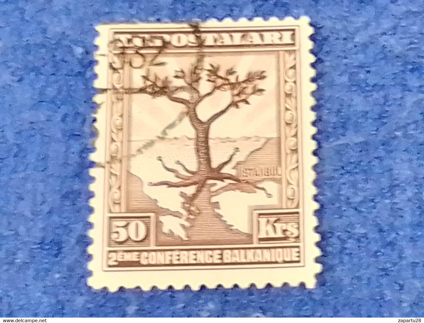 TÜRKİYE.-1930-40-  50K BALKAN CONFERENCE DAMGALI - Used Stamps