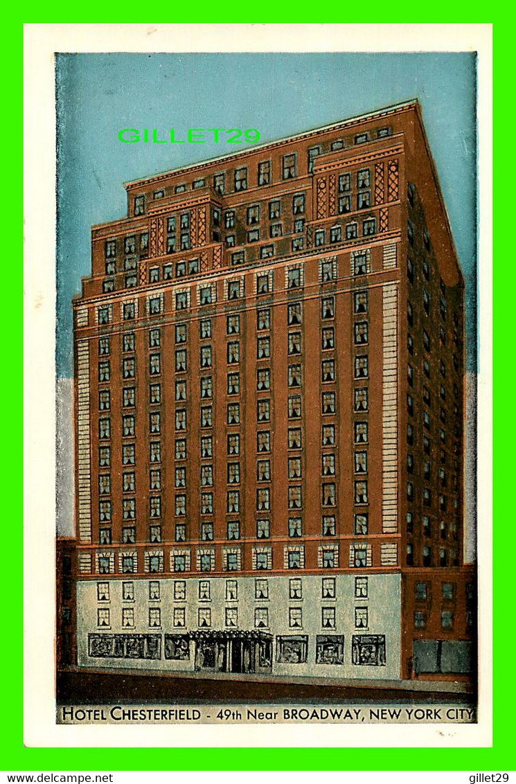 NEW YORK CITY, NY - HOTEL CHESTERFIELD ON 49th - LUMITONE PHOTOPRINT - - Bars, Hotels & Restaurants