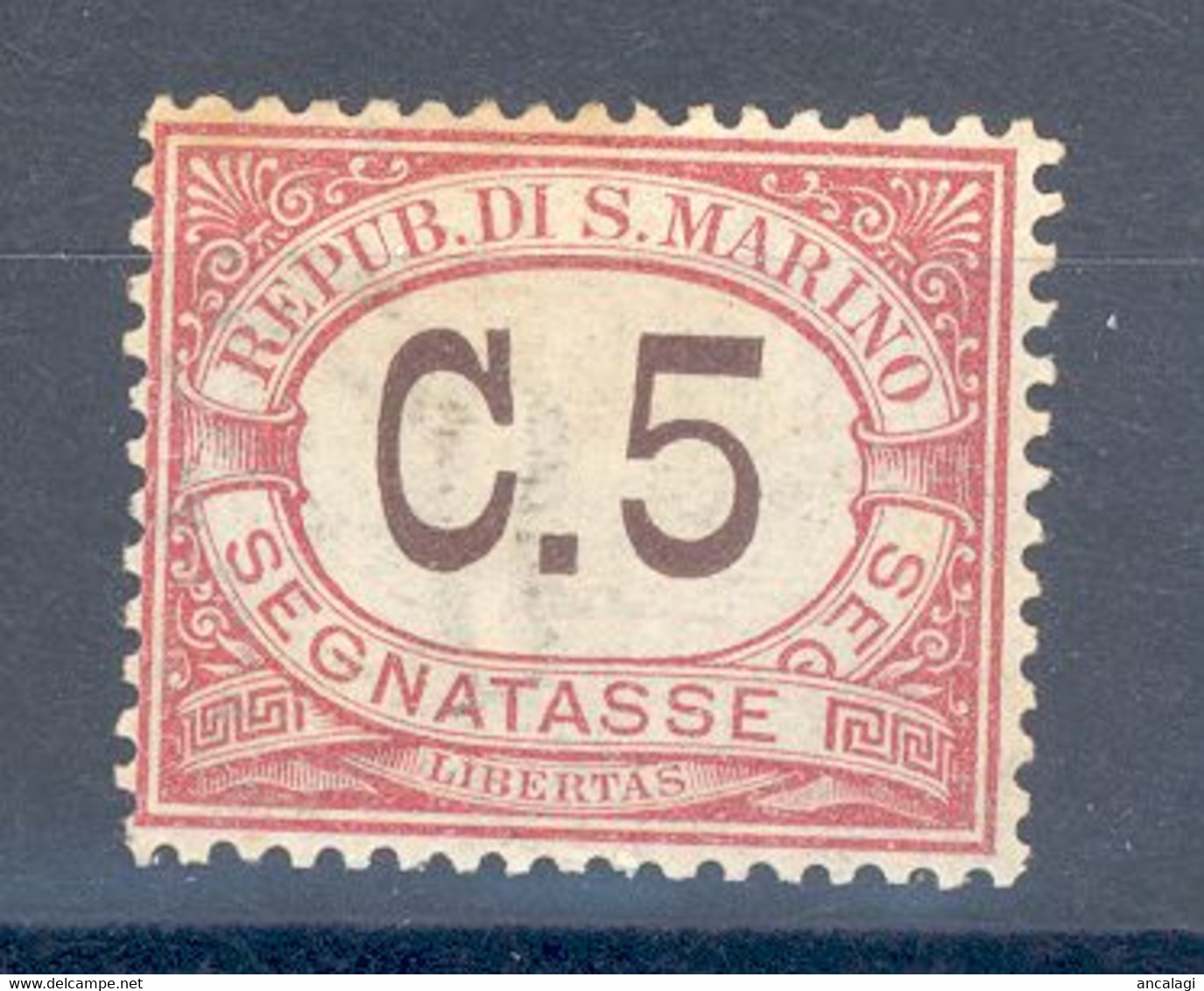 RSM F.lli Nuovi Segnatasse 006 - San Marino 1924 - 1v. C.5 - Portomarken