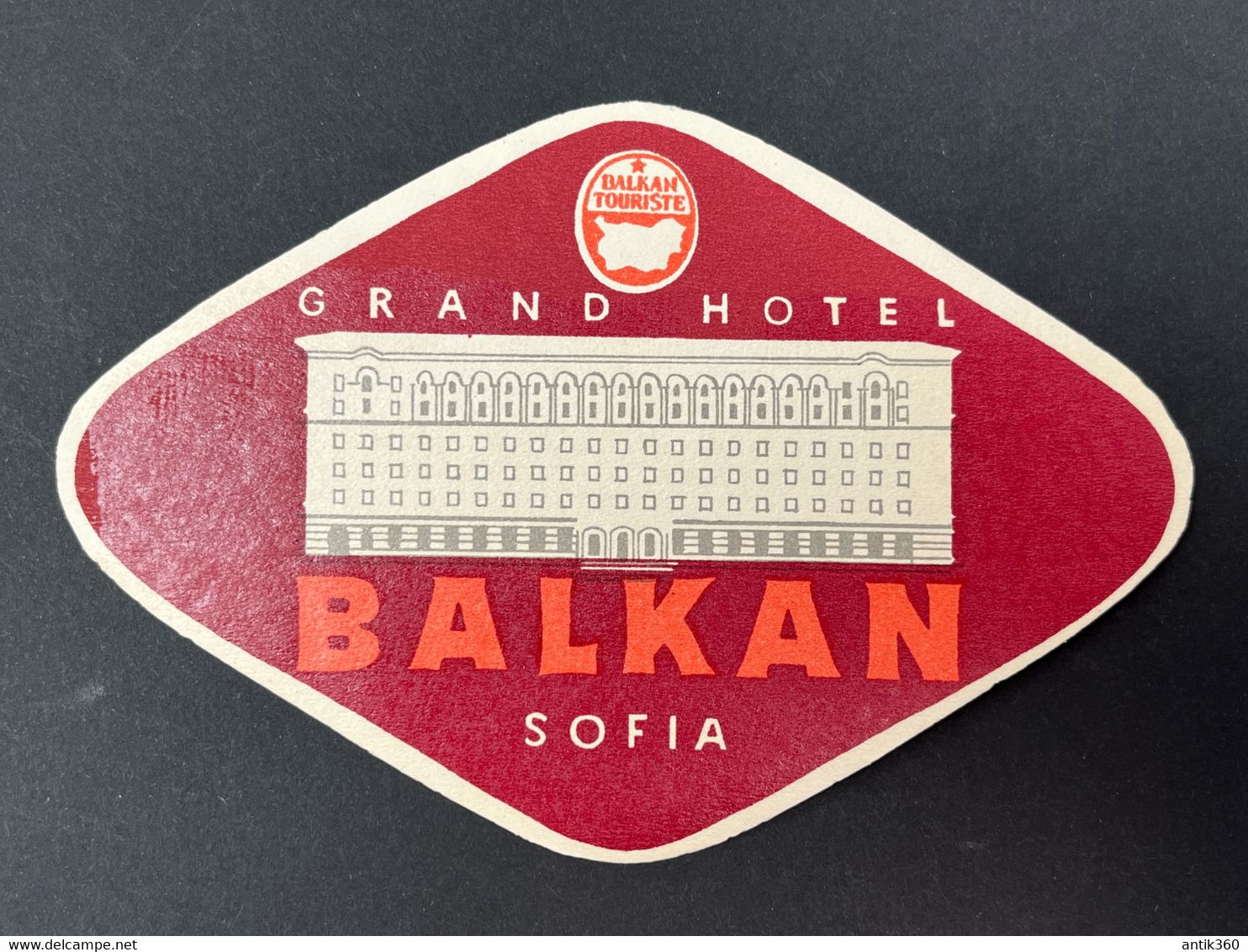 Ancienne Etiquette D'Hôtel HOTEL GRAND HOTEL BALKAN SOFIA Bulgarie - Etiquettes D'hotels