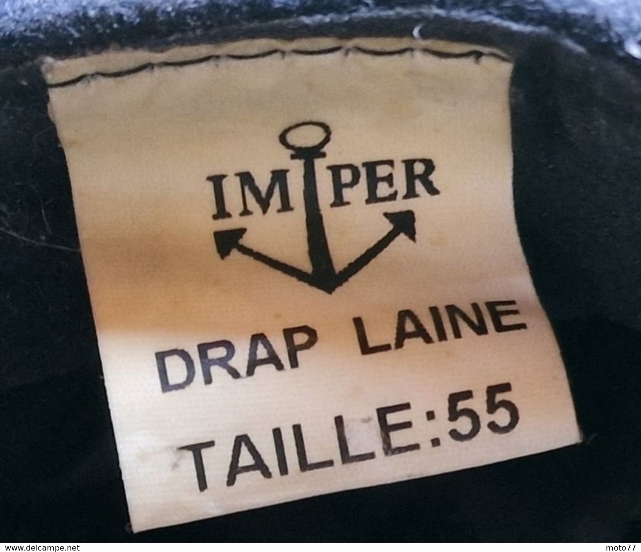 Ancienne CASQUETTE style de MARIN - Taille 55 - IMPER laine - " neuf de stock" - vers 1980