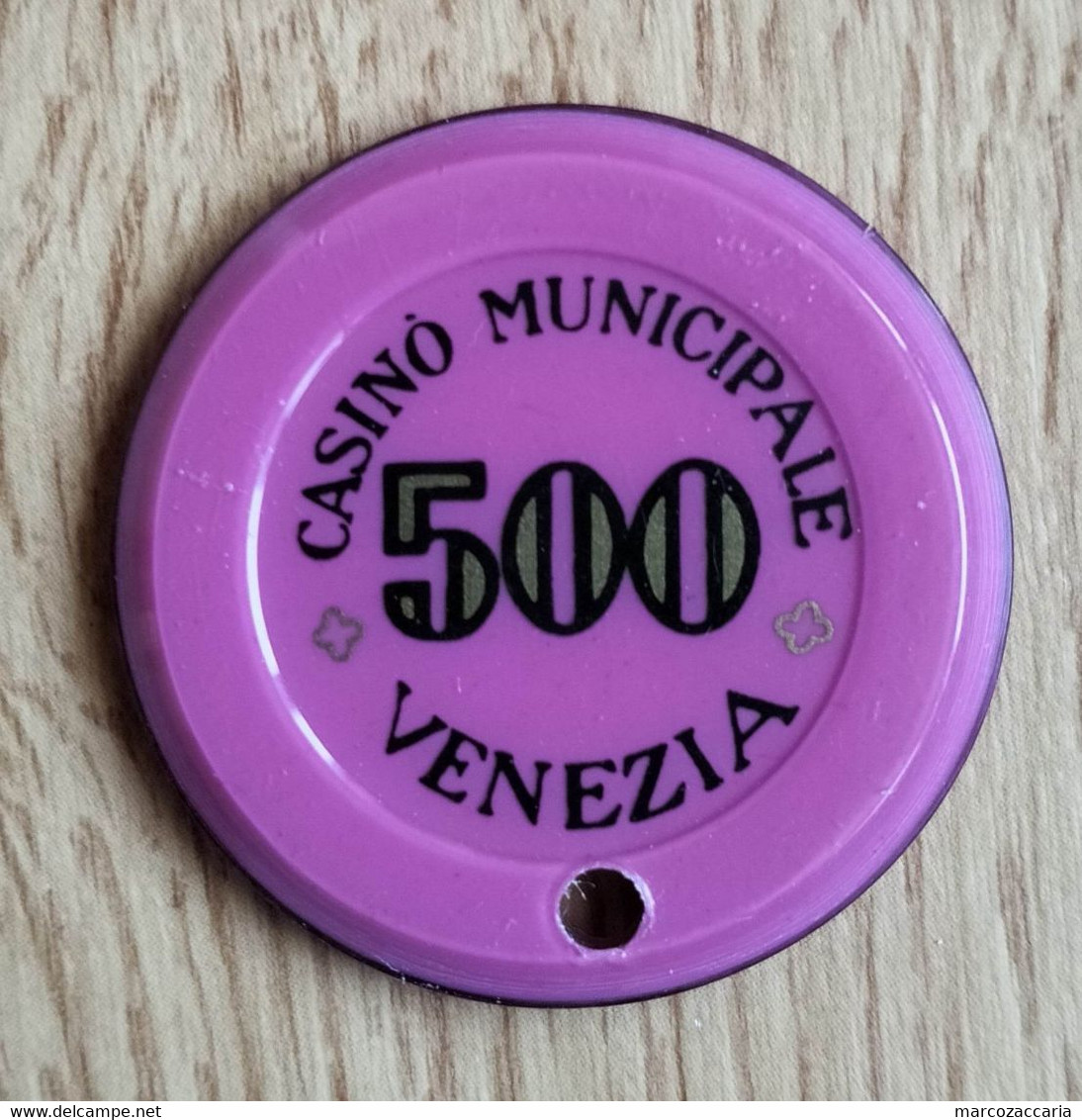 CHIP GETTONE TOKEN FICHE Casino Municipale Venezia (Italia) 500 Lire - Casino