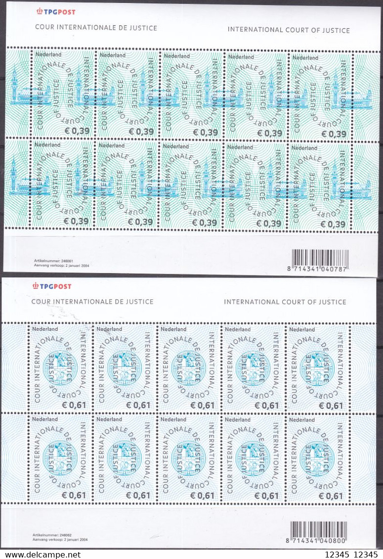 Nederland 2004, Postfris MNH, NVPH VD59-60, Cour De Justice - Dienstmarken
