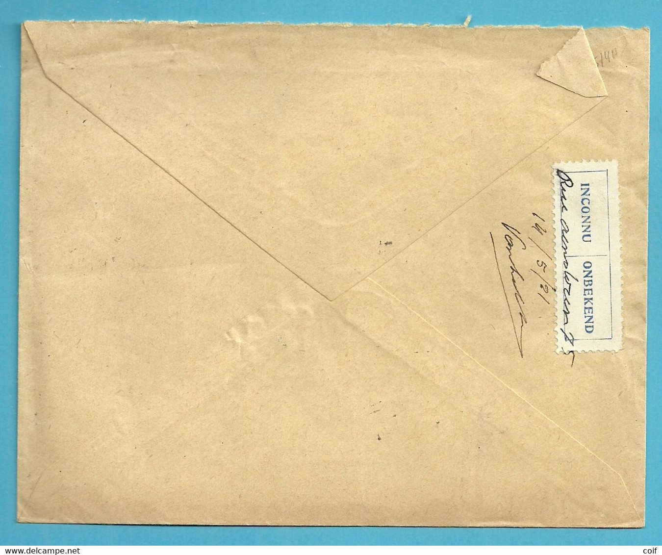 Aangetekende "Portvrije" Brief Stempel LEUVEN /LOUVAIN 1B Op 13/5/1921 Naar Tirlemont, Strookje INCONNU ,stempel THIENEN - Zonder Portkosten