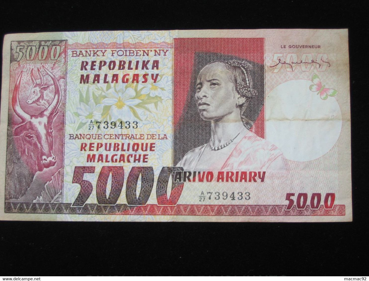 MADAGASCAR - 5000 Arivo Ariary Cinq Mille Francs - Banque Centrale De La République Malgache **** EN ACHAT IMMEDIAT **** - Madagascar