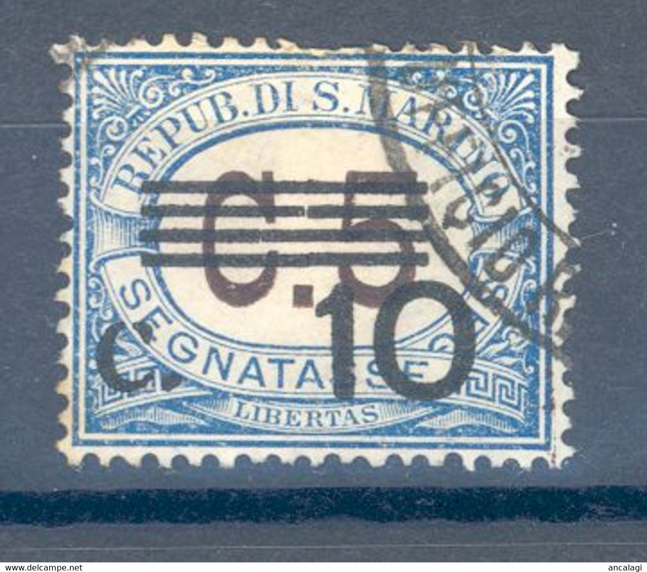 RSM F.lli USATI SEGNATASSE 013 - San Marino 1936-39 - 1v. Da C.10 Su C.5 - Postage Due