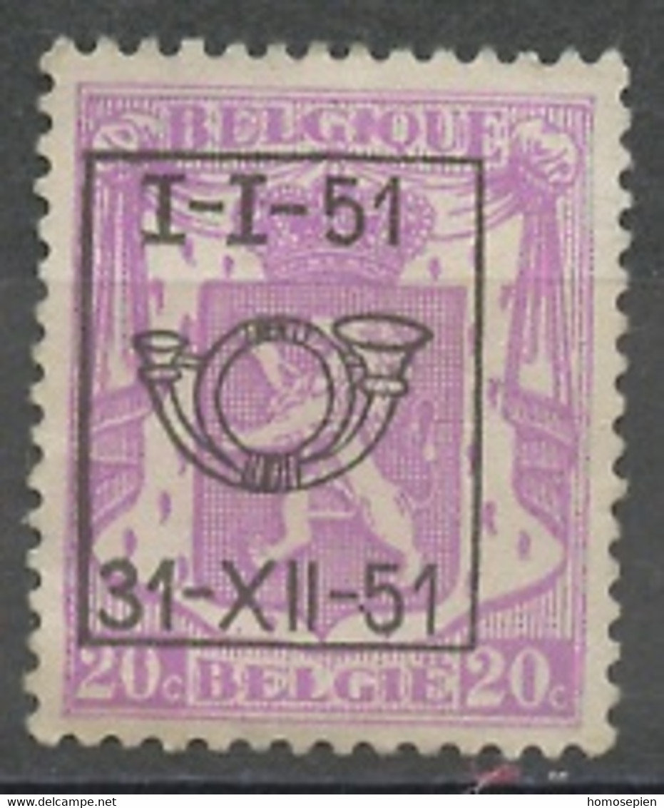 Belgique - Belgium - Belgien Préoblitéré 1936-46 Y&T N°PREO422 - Michel N°V418 Nsg - 20c Cor Postal 1951 - Typos 1929-37 (Lion Héraldique)