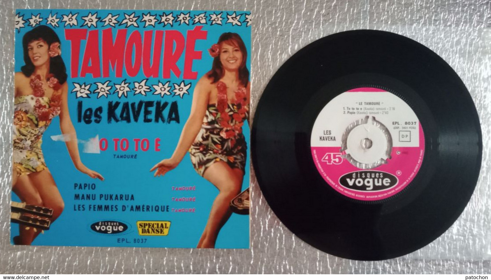 45 Tours SP Les Kaveka Spécial Danse Le Tamouré Vogue EPL 8037 4 Titres - World Music