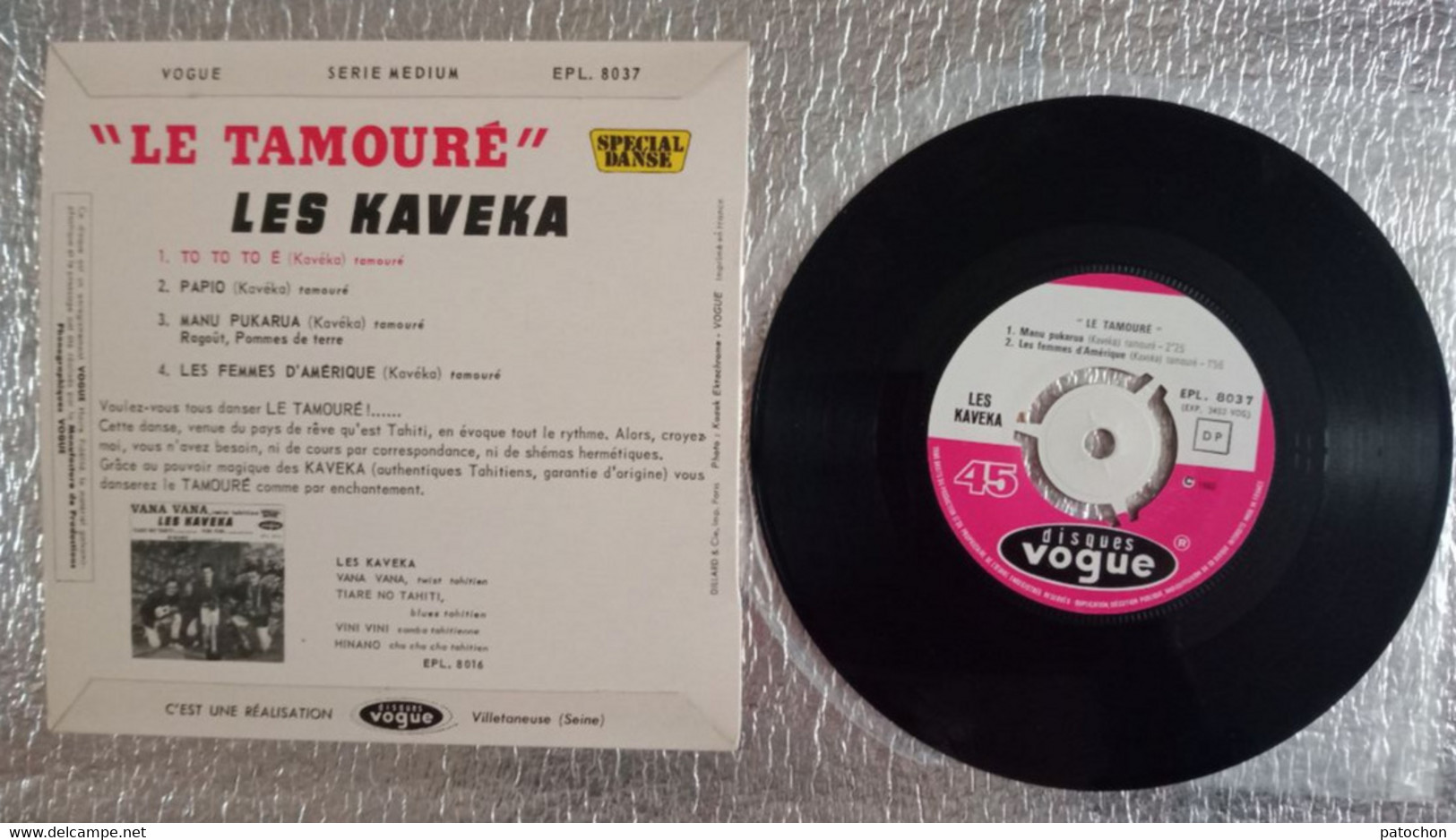 45 Tours SP Les Kaveka Spécial Danse Le Tamouré Vogue EPL 8037 4 Titres - Musiche Del Mondo