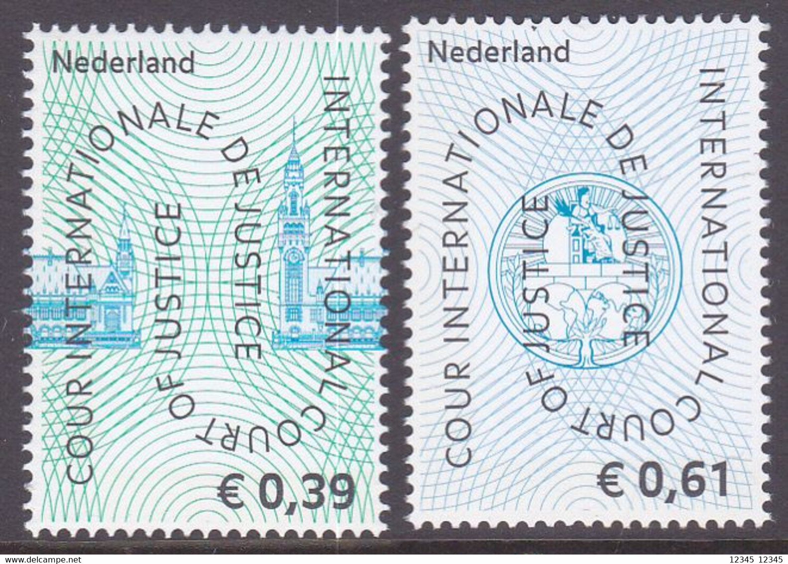 Nederland 2004, Postfris MNH, NVPH D59-60, Cour Internationale De Justice - Servizio