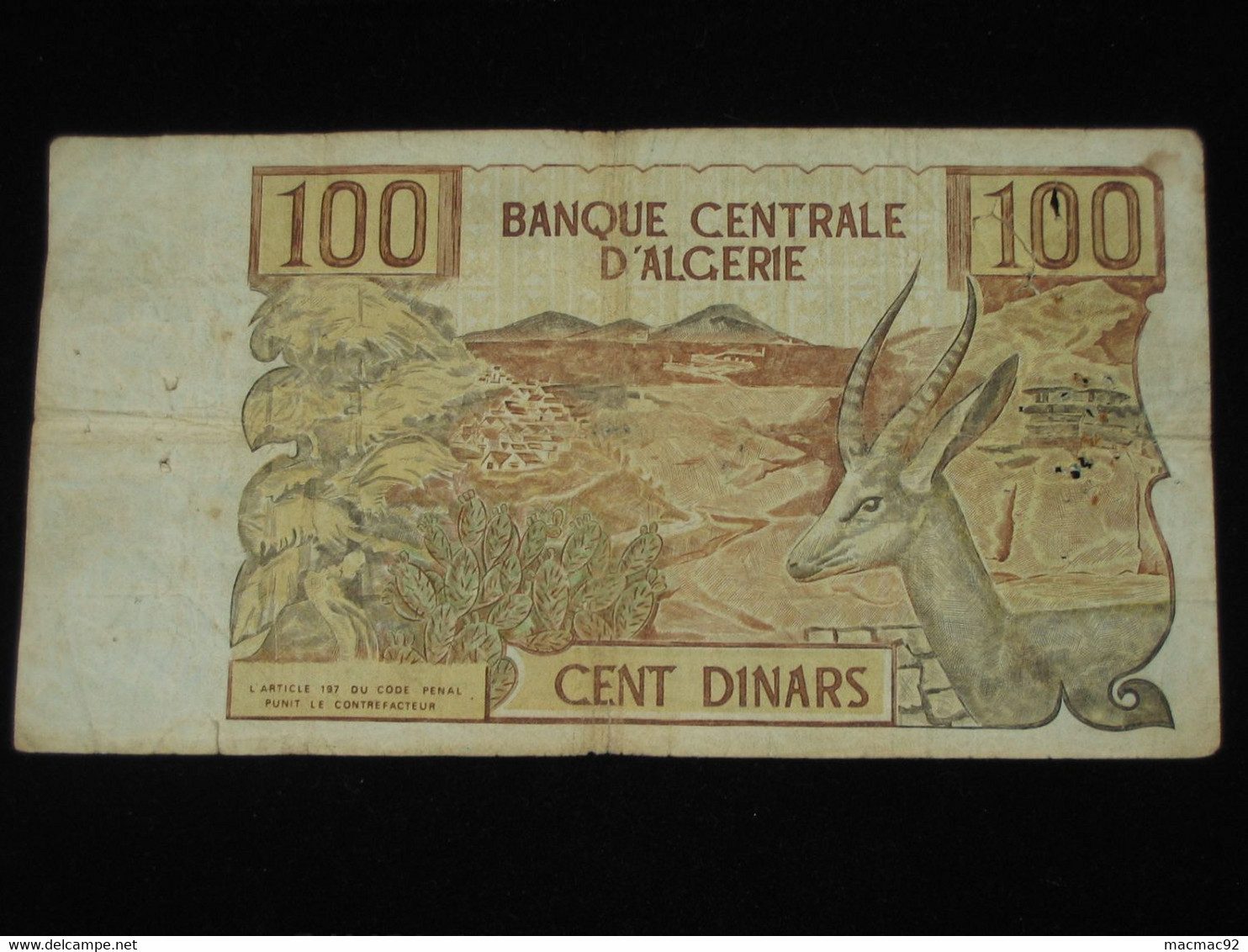 ALGERIE - 100 Dinars 1970 - Banque Centrale De L'Algérie  **** EN ACHAT IMMEDIAT **** - Algeria