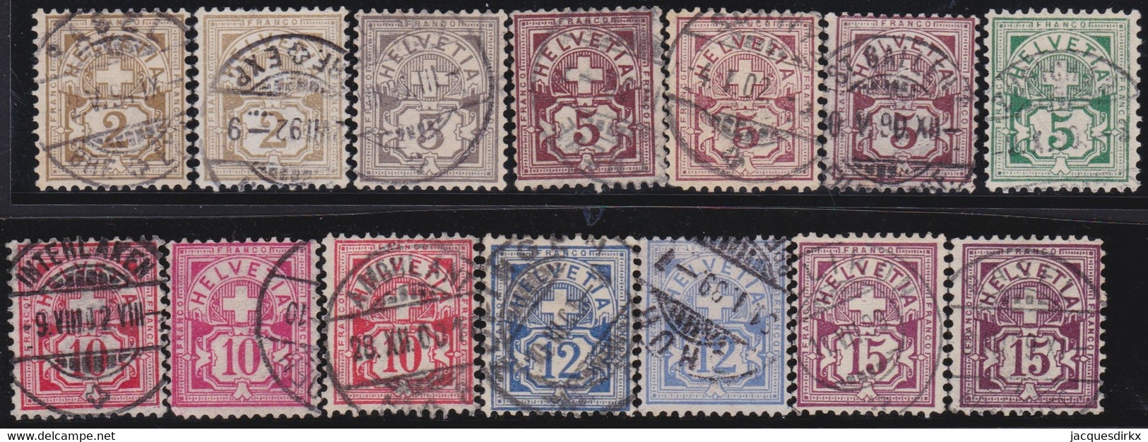 Schweiz    .    Yvert   .  13   Marken      .       O    .    Gestempelt - Used Stamps