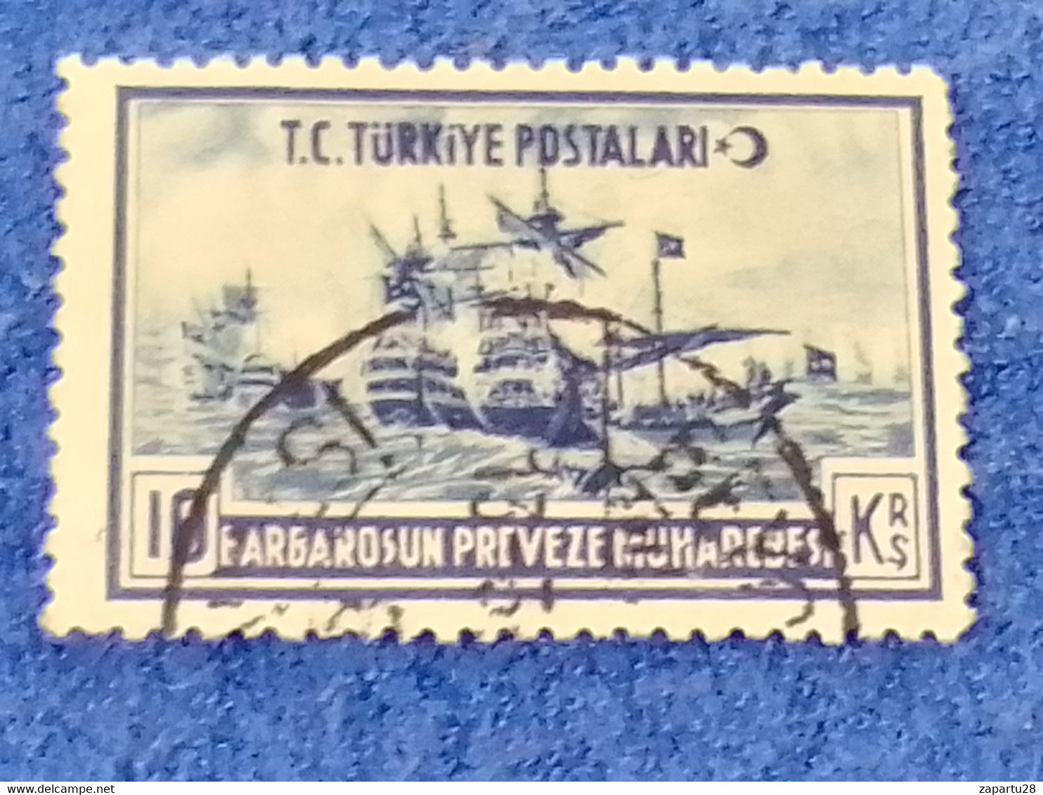 TÜRKİYE.-1940-50-18K  BARBARASUN PREVEZE DENİZ SAVAŞI 400.YILI DAMGALI - Used Stamps