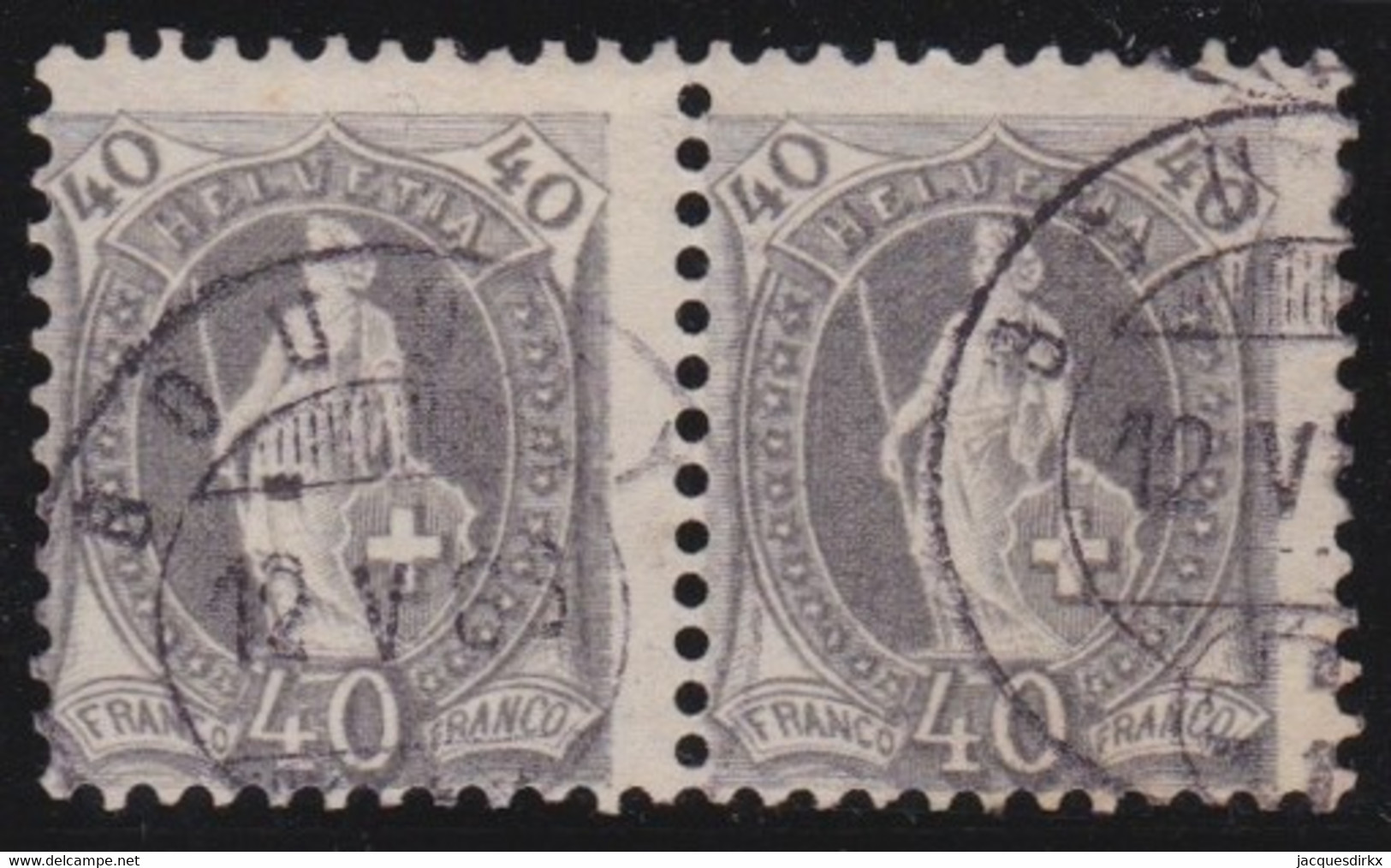 Schweiz    .    Yvert   .   78  Paar       .       O    .    Gestempelt - Used Stamps