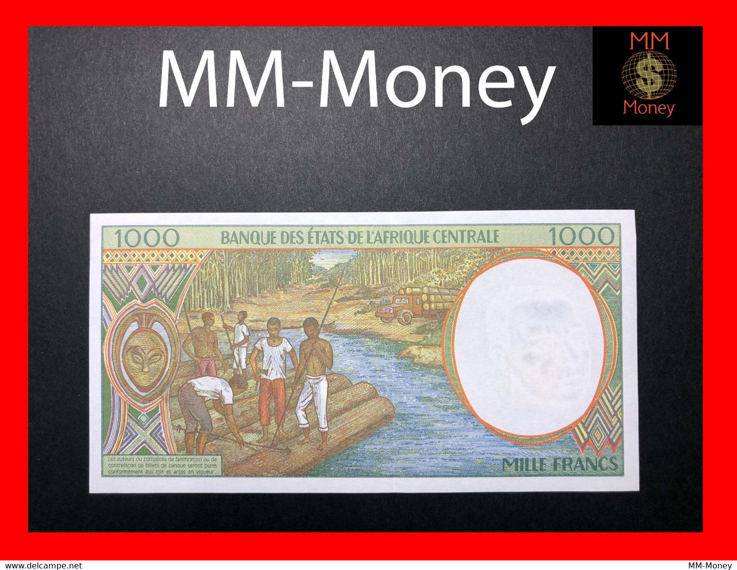 CENTRAL AFRICAN STATES  "C"  CONGO  1.000 1000 Francs 2000  P. 102 C   UNC - Estados Centroafricanos