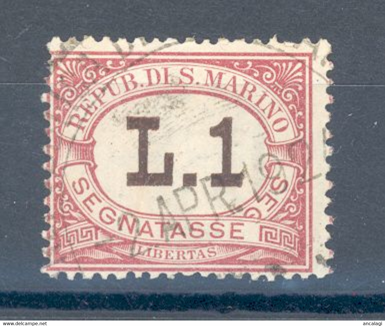 RSM F.lli USATI SEGNATASSE 017 - San Marino 1897 - 1v. Da L.1 - Timbres-taxe