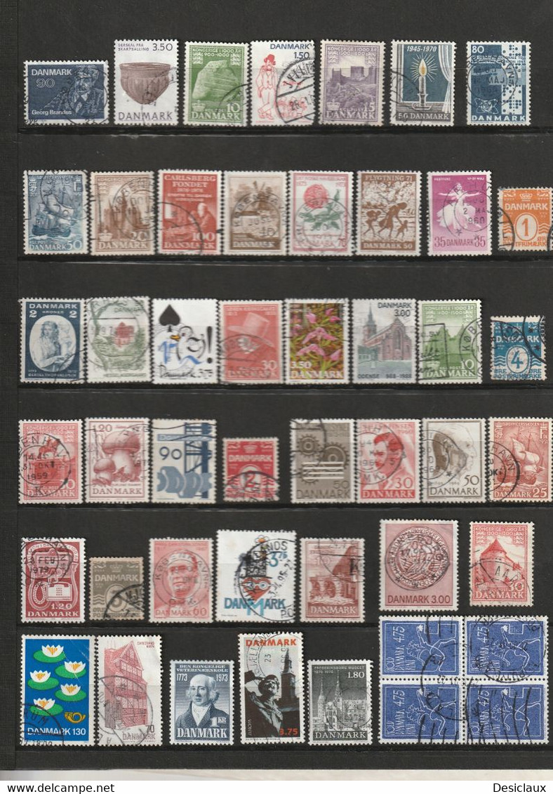 DANEMARK. Plus De 400 Timbres Oblitérés Très Variés. Idéal échange Vente. Petit Prix (0,02€ Le Timbre). Voir Les Scans. - Vrac (max 999 Timbres)