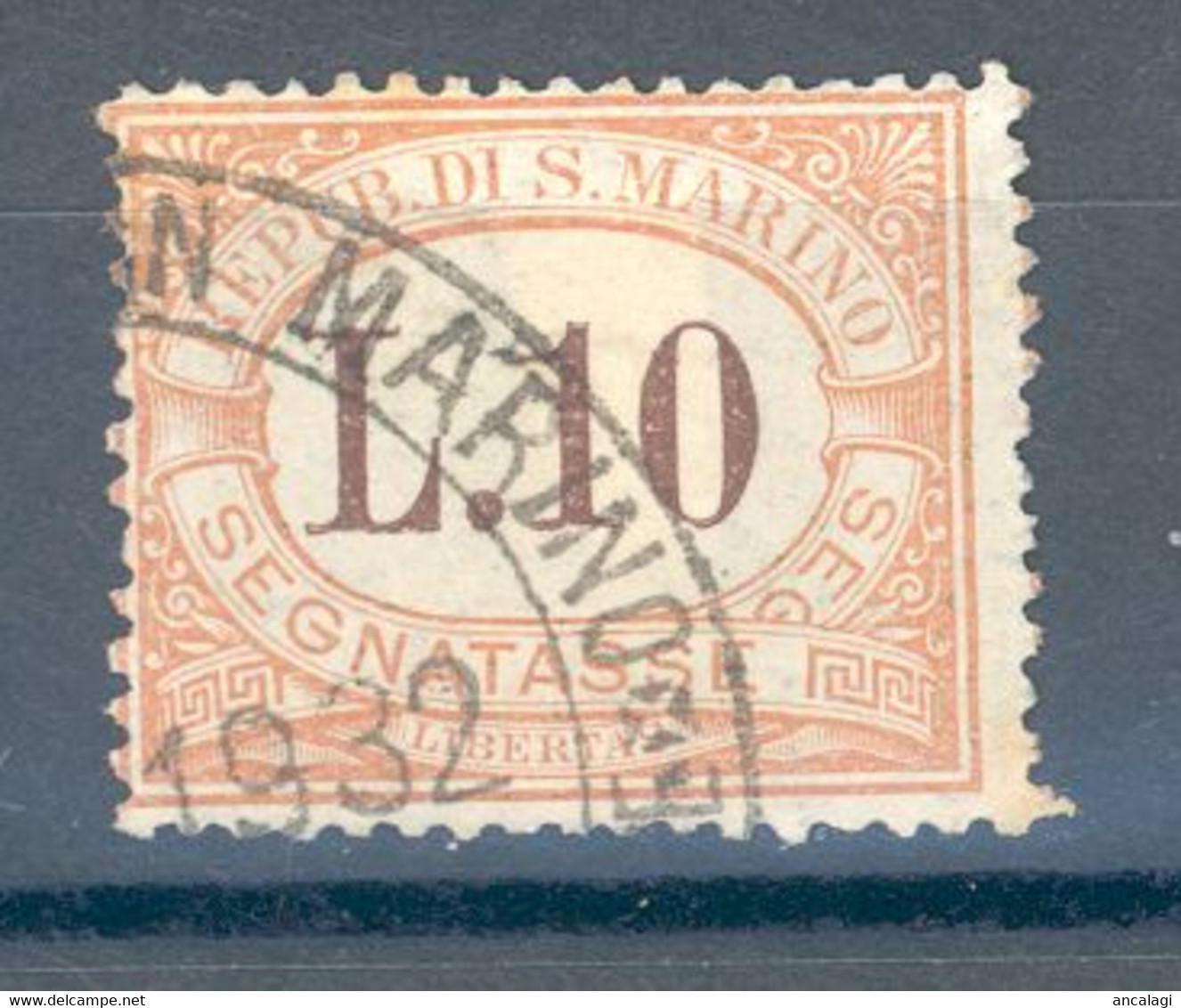RSM F.lli USATI SEGNATASSE 024 - San Marino 1925 - 1v. Da L.10 - Timbres-taxe