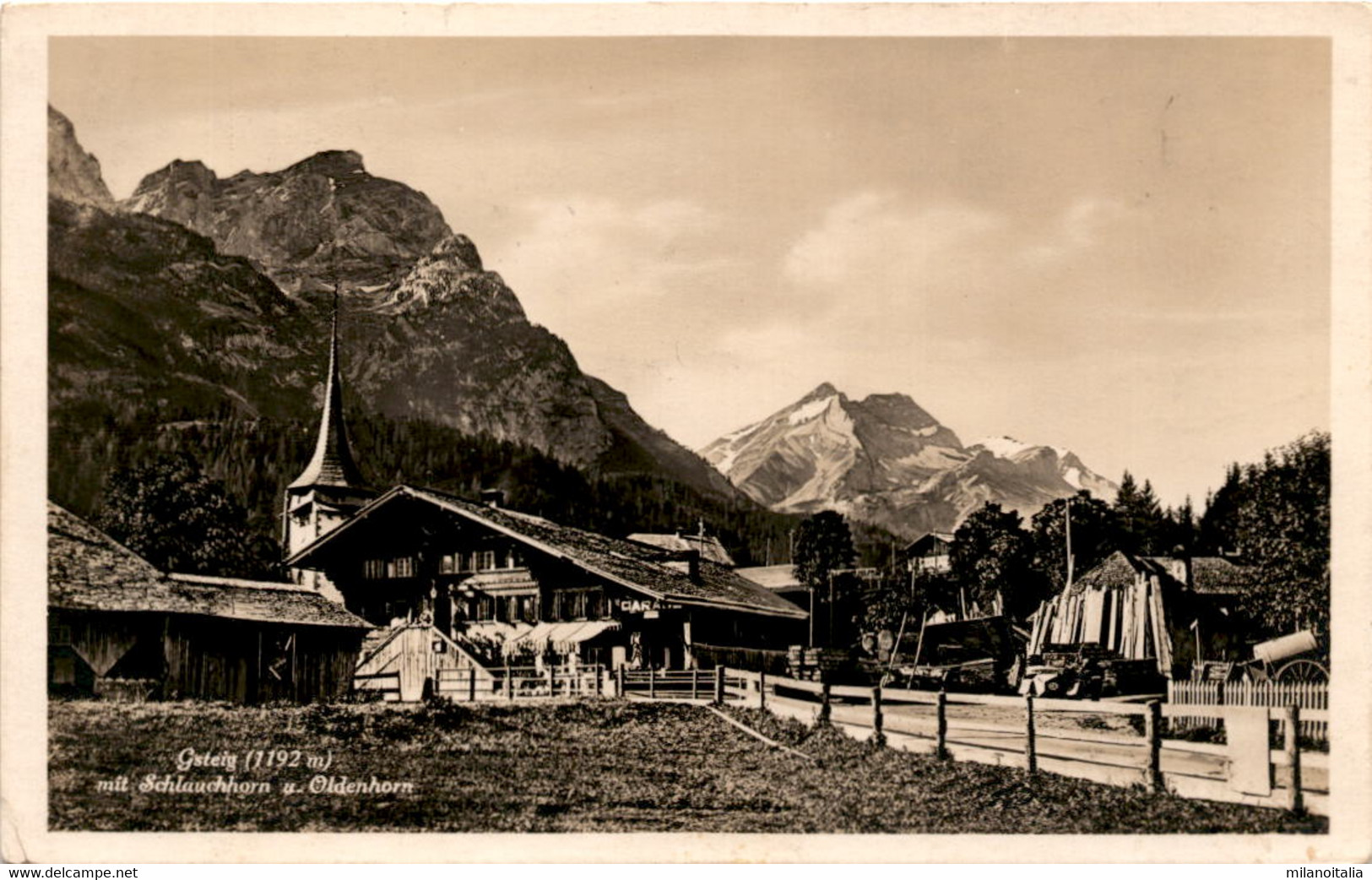 Gsteig Mit Schlauchhorn U. Oldenhorn (3716) - Gsteig Bei Gstaad